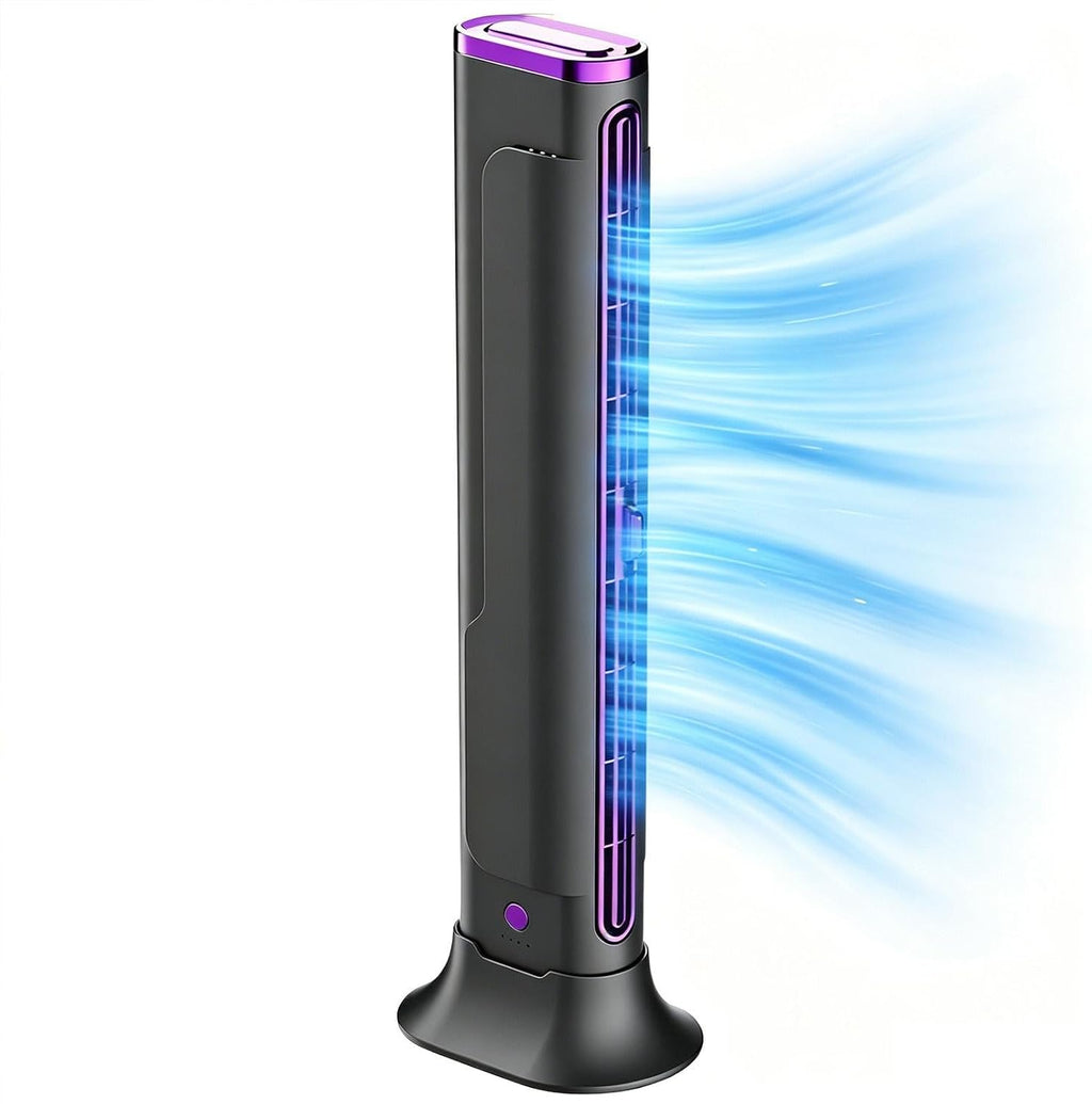  Ventilateur De Climatiseur De Refroidissement Portable – Refroidisseur D'air Sans Lame Rechargeable Par USB, Ventilateur Électrique De Conception De Tour De Support | Utilisation Du Dispositif De Refr