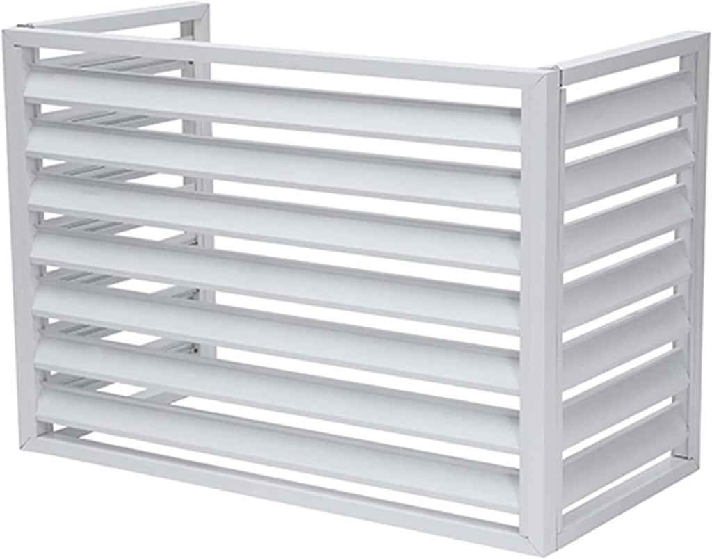 GENERIC Bâche Robuste En Aluminium Pour Climatiseur Et Clôture D'intimité Pour Unités Extérieures – Étagère à Persiennes Pour Balcon Et Jardin Blanc 100 X 70 X 50 Cm