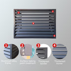 GENERIC Housse De Protection Pour Climatiseur Extérieur – Grille De Protection En Aluminium Composite Pour Climatisation Et Pompe à Chaleur – Convient Aux Unités De Jardin Et Balcon (110 X 60 X 80 Cm)