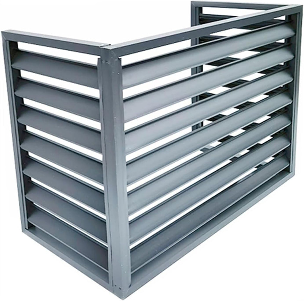 GENERIC Housse De Climatiseur En Aluminium De Qualité Supérieure Et écran De Clôture Pour Pompe à Chaleur, Design à 3 Panneaux Pour Unités Extérieures/intérieures, 110 X 80 X 60 Cm, Résistant Aux Intempéries
