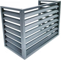 GENERIC Housse De Climatiseur En Aluminium De Qualité Supérieure Et écran De Clôture Pour Pompe à Chaleur, Design à 3 Panneaux Pour Unités Extérieures/intérieures, 110 X 80 X 60 Cm, Résistant Aux Intempéries