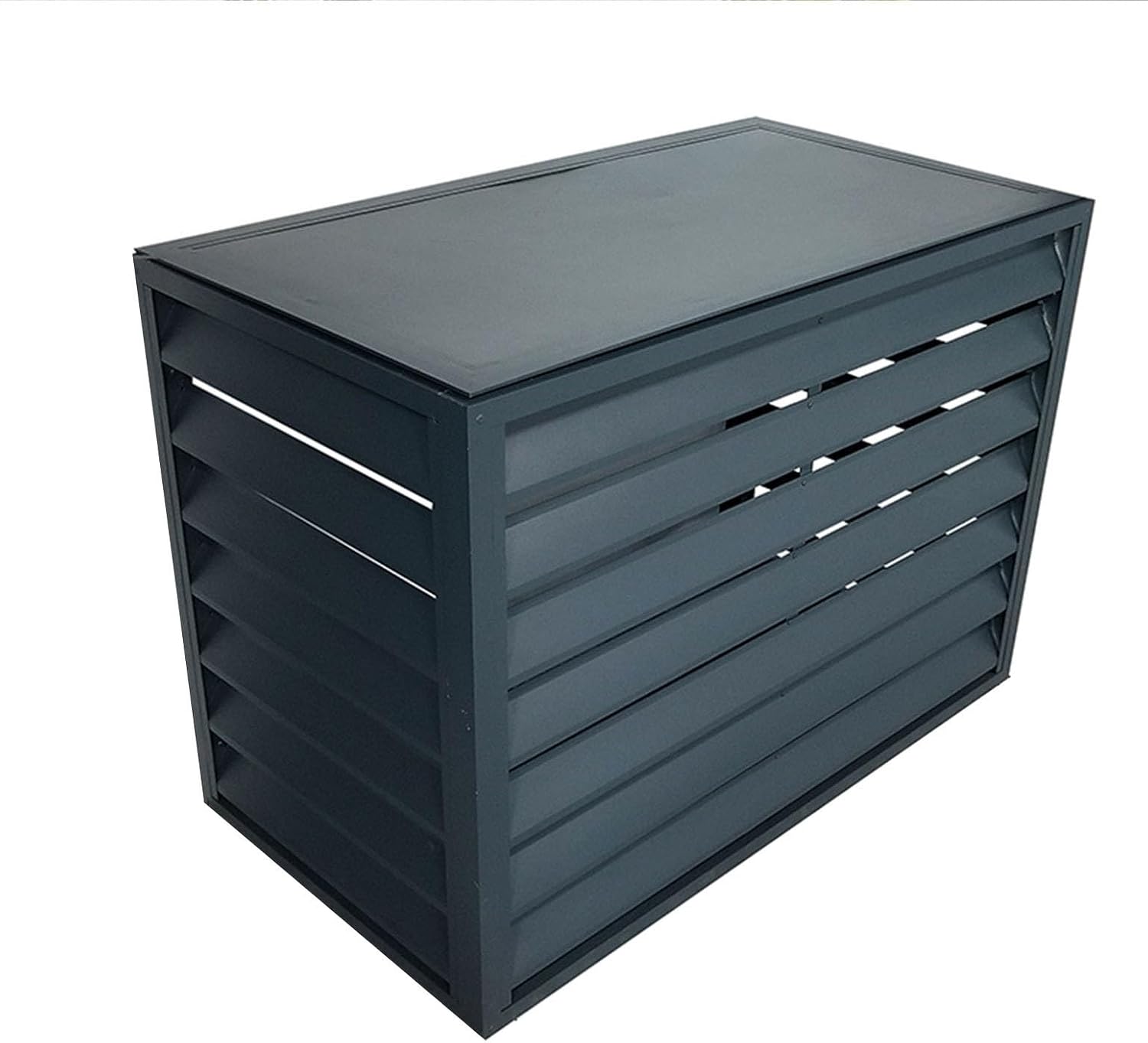  Housse De Protection Pour Mini-climatiseur Extérieur - Pompe à Chaleur En Aluminium, Réduction Du Bruit, Résistante Aux Intempéries Et Support Pour Plantes, Idéale Pour L