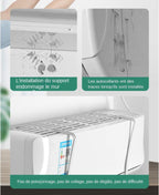 Déflecteur De Climatisation,Déflecteur D'Air Réglable Multi-Position | Coupe-Vent Rétractable Murale Pour Chambre Maison Bureau Temps Chaud