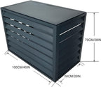 GENERIC Housse De Protection Pour Climatiseur Extérieur - En Aluminium - Avec Clôture Pour Unités Extérieures Et Pompes à Chaleur - Résistante Aux Intempéries - Compatible Avec La Plupart Des Climatiseurs