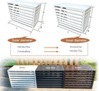 GENERIC Housse De Protection En Aluminium Pour Climatiseur Intérieur Et Extérieur, Support Mobile Pour Plantes, 100 X 50 X 70 Cm Et 110 X 60 X 80 Cm, Marron, Résistant Aux Intempéries Pour Jardin Et Maison