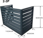 GENERIC Grille De Protection Pour Climatiseur Extérieur – Housse Anti-poussière Grise à Persiennes Pour Réduire Le Bruit Et Résister Aux Intempéries – Bouclier Décoratif Pour Unités AC Et Systèmes Extérieurs