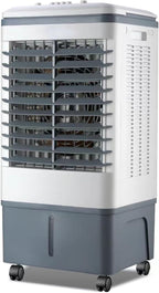  Climatiseur Évaporatif Portable 25L, Refroidisseur D'Air 3-en-1 Avec Télécommande, Écran Tactile, 3 Vitesses, Oscillation Automatique, Minuterie 12H, Silencieux 80W Pour Maison Bureau Chambre