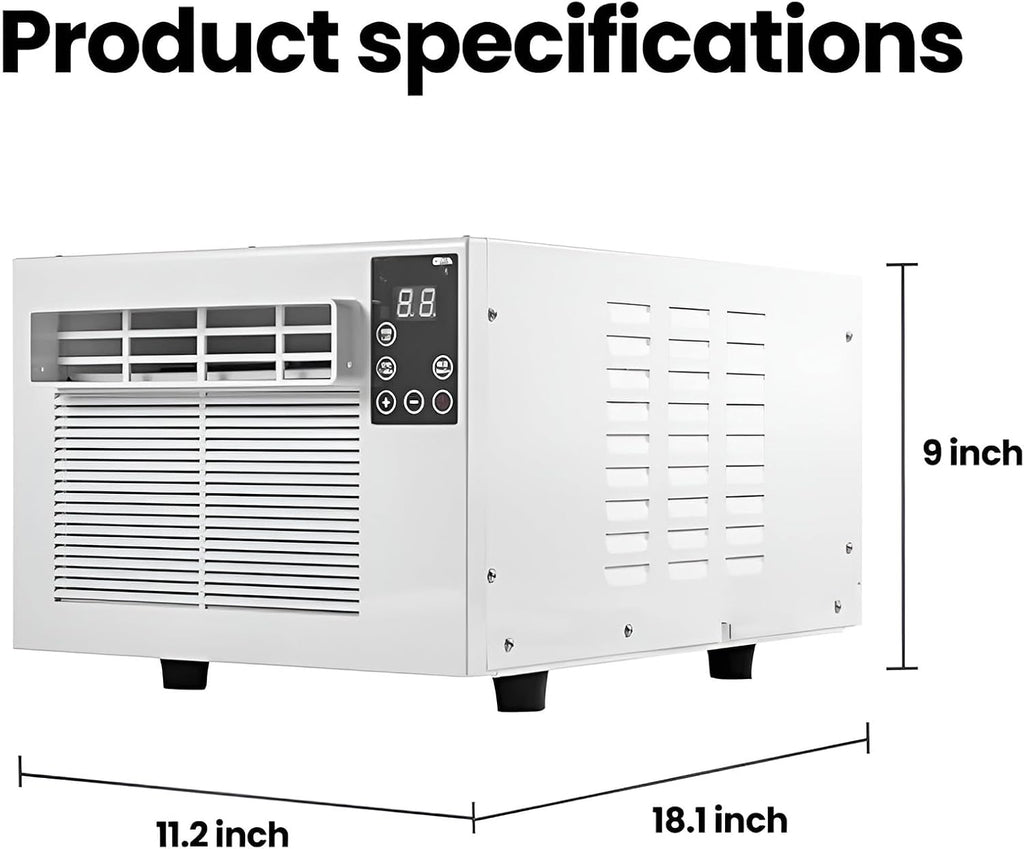  Refroidisseur D'air Portable, Unité De Climatisation Compacte Avec Déshumidificateur, économie D'énergie De 280W, Fonctionnement Silencieux Pour Le Dortoir De Chambre à Coucher, Comprend La Télécomman