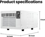  Refroidisseur D'air Portable, Unité De Climatisation Compacte Avec Déshumidificateur, économie D'énergie De 280W, Fonctionnement Silencieux Pour Le Dortoir De Chambre à Coucher, Comprend La Télécomman