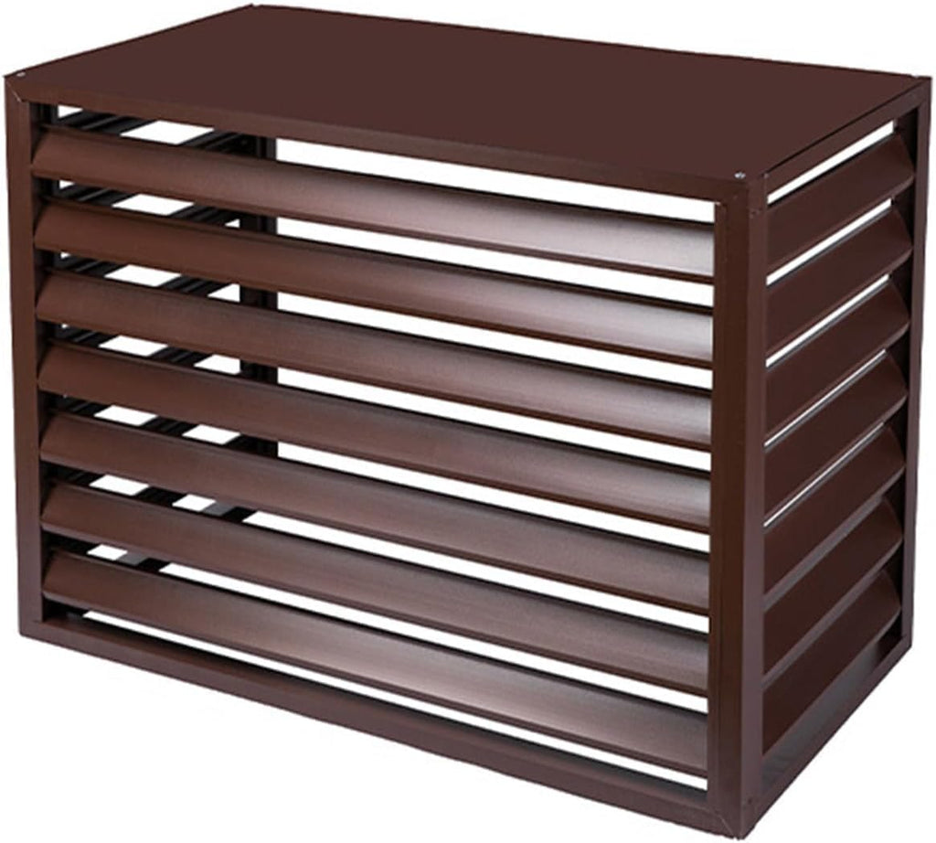 GENERIC Housse De Protection Extérieure En Aluminium Pour Climatiseur Central - Protection Contre Les Intempéries - Marron - 100 X 70 X 50 Cm