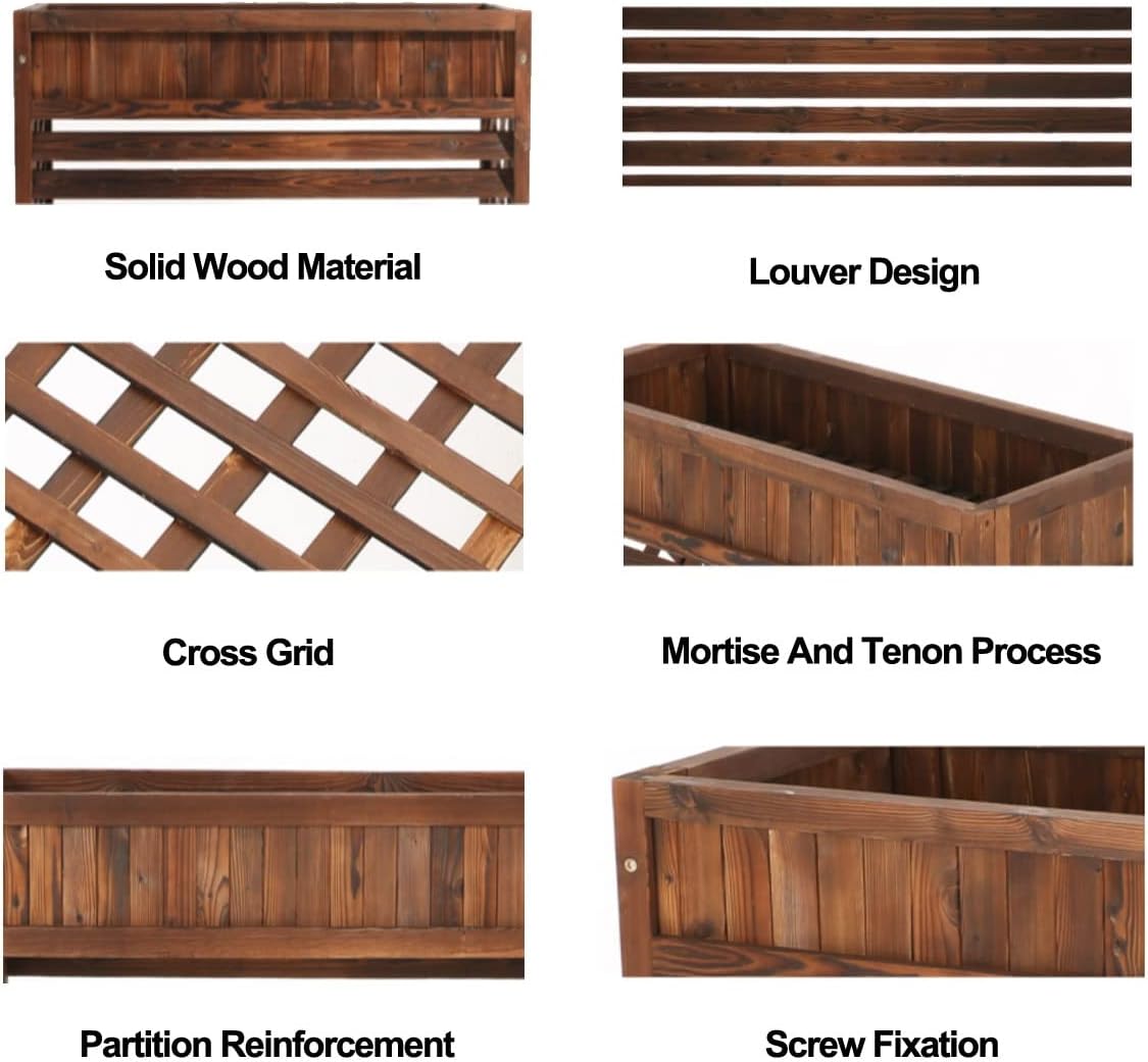  Housse De Protection Pour Climatiseur D'intérieur En Bois Massif, Support à Fleurs, Unité De Condensation, Cadre à Persiennes, écran De Confidentialité, Protection Contre Les Intempéries