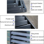 GENERIC Housse De Climatiseur En Aluminium De Qualité Supérieure Et écran De Clôture Pour Pompe à Chaleur, Design à 3 Panneaux Pour Unités Extérieures/intérieures, 110 X 80 X 60 Cm, Résistant Aux Intempéries