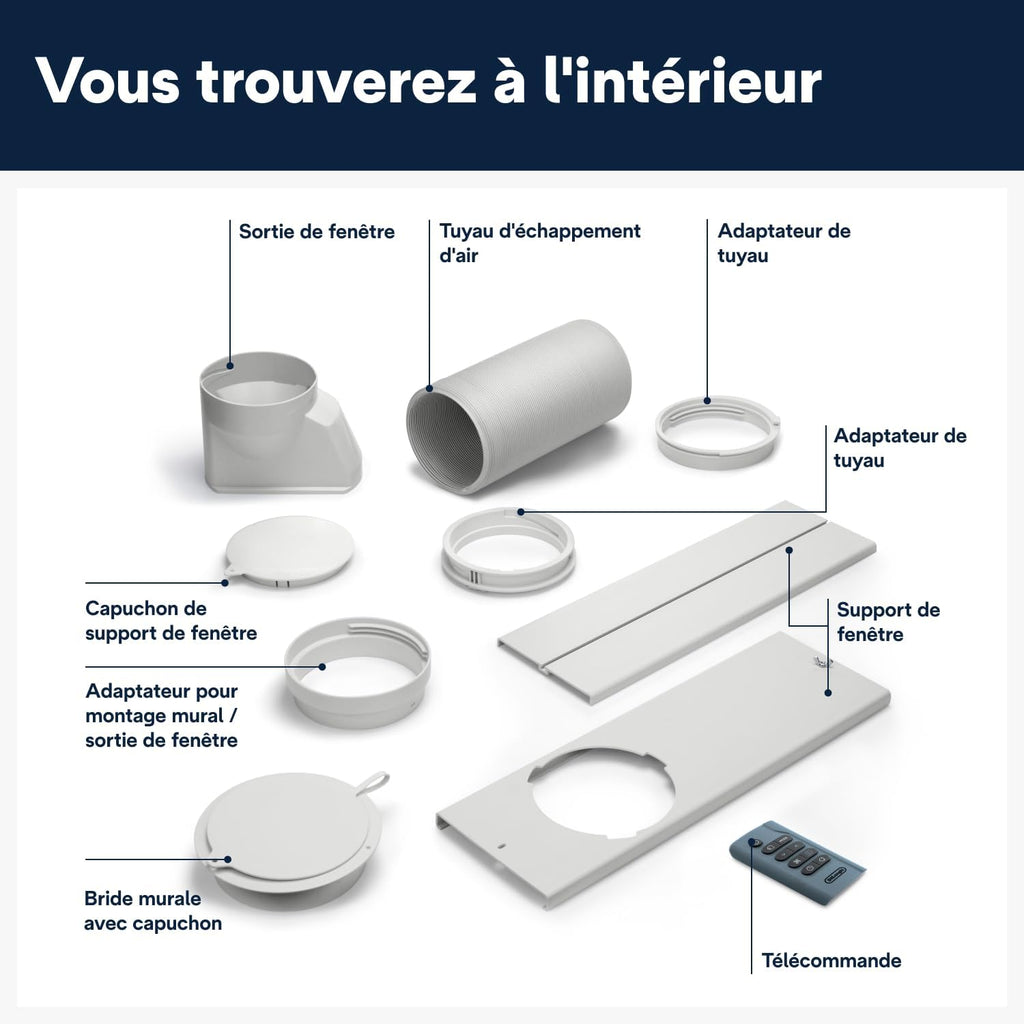  De'Longhi Pinguino Clim Mobile, Pièces Jusqu'à 30m², Déshumidificateur, Mode Ventilation, 10000BTU, Refroidissement Silencieux, Eco Real Feel, Télécommande, Minuterie, Classe Énergie A+++ (PACEX105)