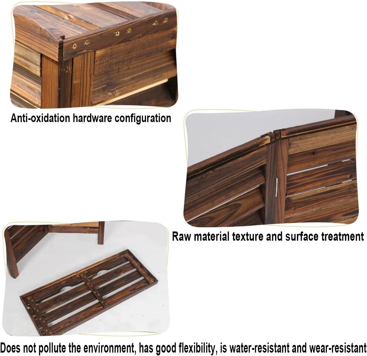  Étagère D'extérieur En Bois Pour Climatiseur Et étagère à Persiennes Pour Unités De Climatisation Et Boîtier Autoportant Pour Ordures (taille S : 85 X 35 X 75 Cm)