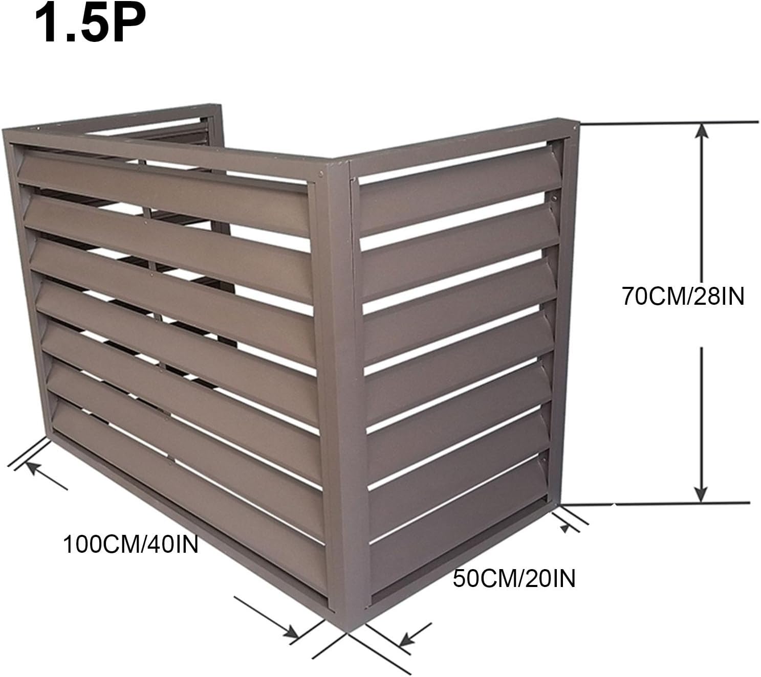  Housse De Protection Pour Climatiseur Extérieur – Housse De Protection Pour Unité De Climatisation Extérieure Résistante Aux Intempéries Avec Motif De Clôture élégant, Ajustement Universel Pour Tous