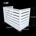 GENERIC Housse De Protection Pour Climatiseur D'extérieur – Cache-radiateur Antivol En Aluminium Pour Réduction Du Bruit Et Protection De La Vie Privée Pour Unités Extérieures, Dissimulation De Clôture