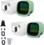 GENERIC Conditeur D'air Portable Et Humidificateur De Ventilateur Avec Veilleur LED, Réglages à 4 Vitesses, Refroidissement Rapide En 90 Secondes, Idéal Pour L'utilisation à La Maison Et Au Bureau, Conception