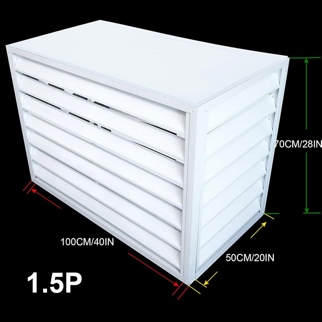  Housse De Protection Pour Climatiseur, Mini Unité Divisée En Extérieur, Housse Antivol En Aluminium Robuste, Résistante Aux UV, Aux Intempéries, économie D'énergie, S'adapte à La Plupart Des Modèles