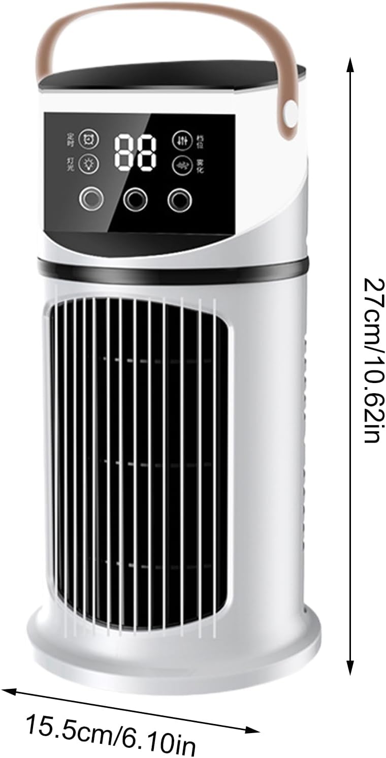  Climatiseur Portable Avec Ventilateur - Ventilateur Personnel Évaporatif Souffleur D Air,Rafraîchisseur Évaporatif Pour Bureau Chambre Voiture Bureau Camping Dortoir