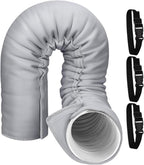  Isolation De Tuyau AC – Housse De Tuyau Portable Avec Sangles Réglables, Manchon D'isolation Thermique | Enveloppe économe En énergie Pour De Climatiseur De Fenêtre Dans La Maison, Garage,