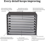  Housse De Protection En Aluminium Pour Climatiseur Et Pompe à Chaleur - Clôture D'intimité Extérieure Pour Plantes - Étagère De Rangement Résistante Aux Intempéries Et Bouclier De Condensateur