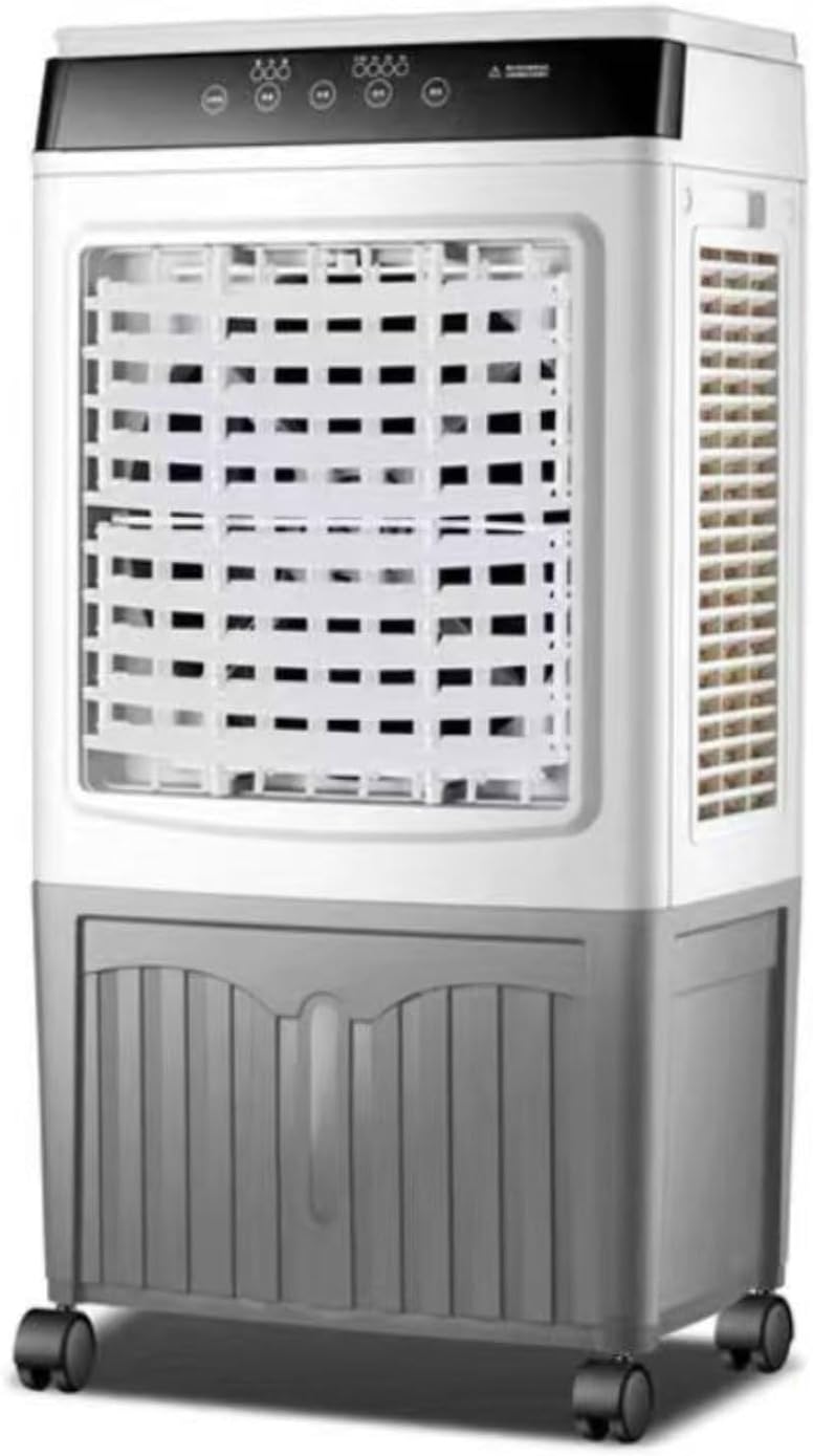 GENERIC Refroidisseur D'air évaporatif 40L, Ventilateur De Refroidissement Portable Avec Télécommande, 3 Vitesses, Fonctionnement Silencieux, Oscillation Large, Idéal Pour La Maison De Bureau De Chambre