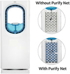  DieffematicKTY Climatiseur Mobile Air Conditioner Fan Air Humidifier Purification Household Room Floor-to-Ceiling Tower Fan Bladeless Air Cooler