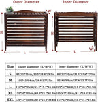 GENERIC Housse De Climatiseur En Bois Massif Et Support De Fleurs Noir Avec Stores – Coque élégante De Climatisation Pour Décoration D'intérieur Et Fonctionnalité 80 X 32 X 70 Cm