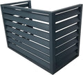 GENERIC Écran De Clôture Pour Climatiseur Extérieur – Volets En Alliage D'aluminium Anti-corrosion Et Support De Plantes Pour Unité Extérieure Noir Taille 2-3P (L1)