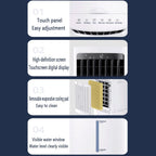 GENERIC Refroidisseur évaporatif Silencieux 12L, 3 Modes Et Minuterie, 7.5h Minuteur, Oscillation 50° Avec 2 Sacs De Glace, Portable Et économe En énergie Pour Un Refroidissement Confortable à La Maison