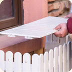 GENERIC Housse De Pompe à Chaleur Extérieure En Bois Pour Climatiseur - Protection Résistante Aux Intempéries - Écran Décoratif Avec Pot De Fleurs - Dimensions : 120 X 60 X 105 Cm - Couleur : Blanc