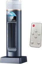 Genérico Ventilateur De Climatisation Oscillant Silencieux Sans Pale Avec Télécommande, Ventilateur Colonne Rafraîchisseur D'air 6 Vitesses Avec Humidificateur, Grand Réservoir D'eau, Refroidisseur Portable