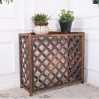 GENERIC Housse De Protection Pour Climatiseur Extérieur En Bois - Grille De Protection Antivol - 83 X 35,6 X 74,9 Cm (L X L X H) - Pour Poubelles Ou Unités De Climatisation - Résistante Aux Intempéries