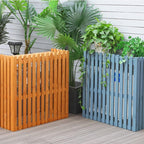 GENERIC Housse De Climatiseur Extérieur – Clôture En Bois Pour Climatiseurs Divisés 105 X 45 X 99 Cm – Gris – Résistante Aux Intempéries – Élégante Et Protection Pour Unités Extérieures