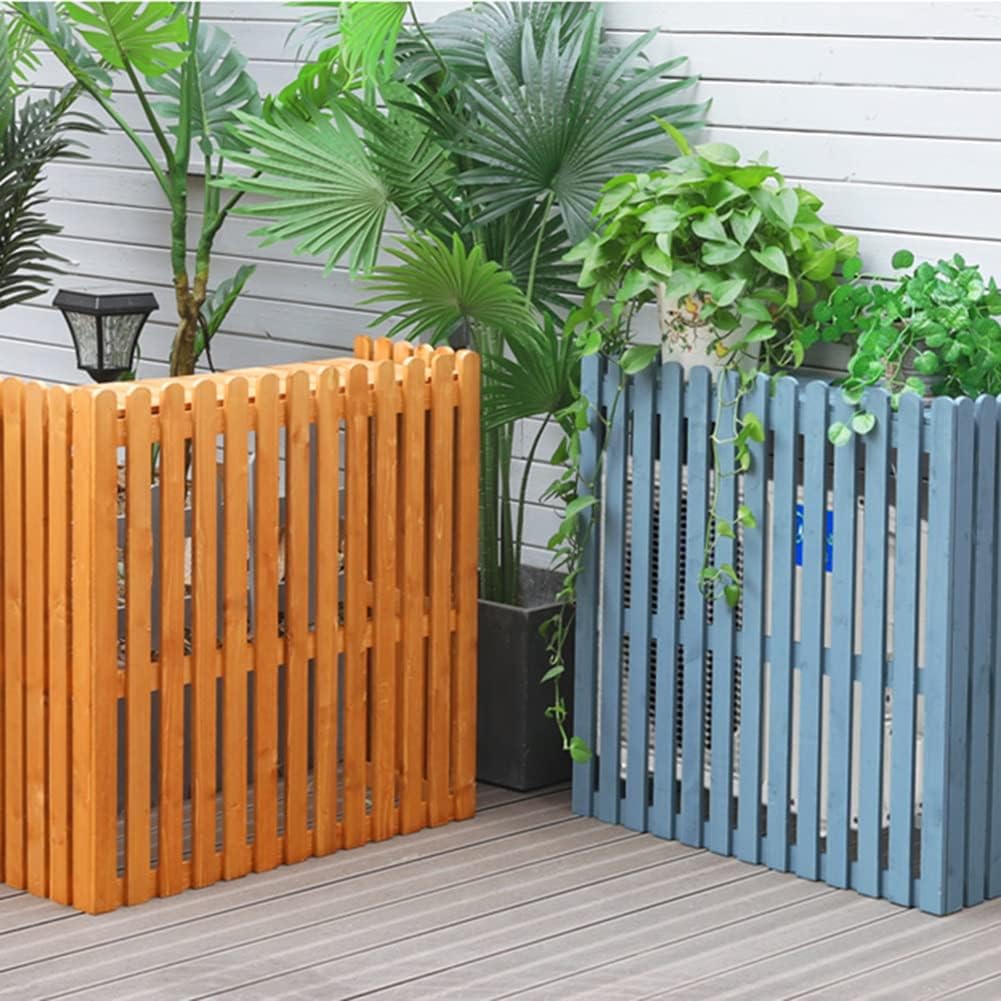 GENERIC Housse De Climatiseur Extérieur – Clôture En Bois Pour Climatiseurs Divisés 105 X 45 X 99 Cm – Gris – Résistante Aux Intempéries – Élégante Et Protection Pour Unités Extérieures