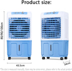 GENERIC Refroidisseur D'air Portable Avec Grand Réservoir D'eau, 3 Vitesses Et Télécommande.Calme 36dB, 120 ° Pivot, Rouleaux Et Poignée.Idéal Pour La Chambre, Le Bureau Et La Terrasse.Brise Fraîche Sans Tuya