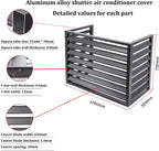 GENERIC Housse En Aluminium Pour Unité De Climatisation - Protection Extérieure Décorative Résistante Aux Intempéries Pour Climatiseurs Centraux - Boîtier Autonome Pour Ordures Ou équipements CVC