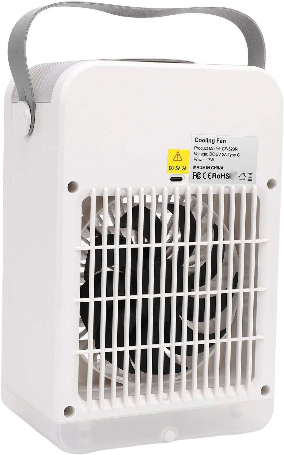  Climatiseur Portable, Humidificateur Refroidisseur D'air Par évaporation 4 En 1, Ventilateur De Refroidissement De Bureau De 700 Ml Avec 3 Vitesses, Veilleuse 7 Couleurs, Télécommande,