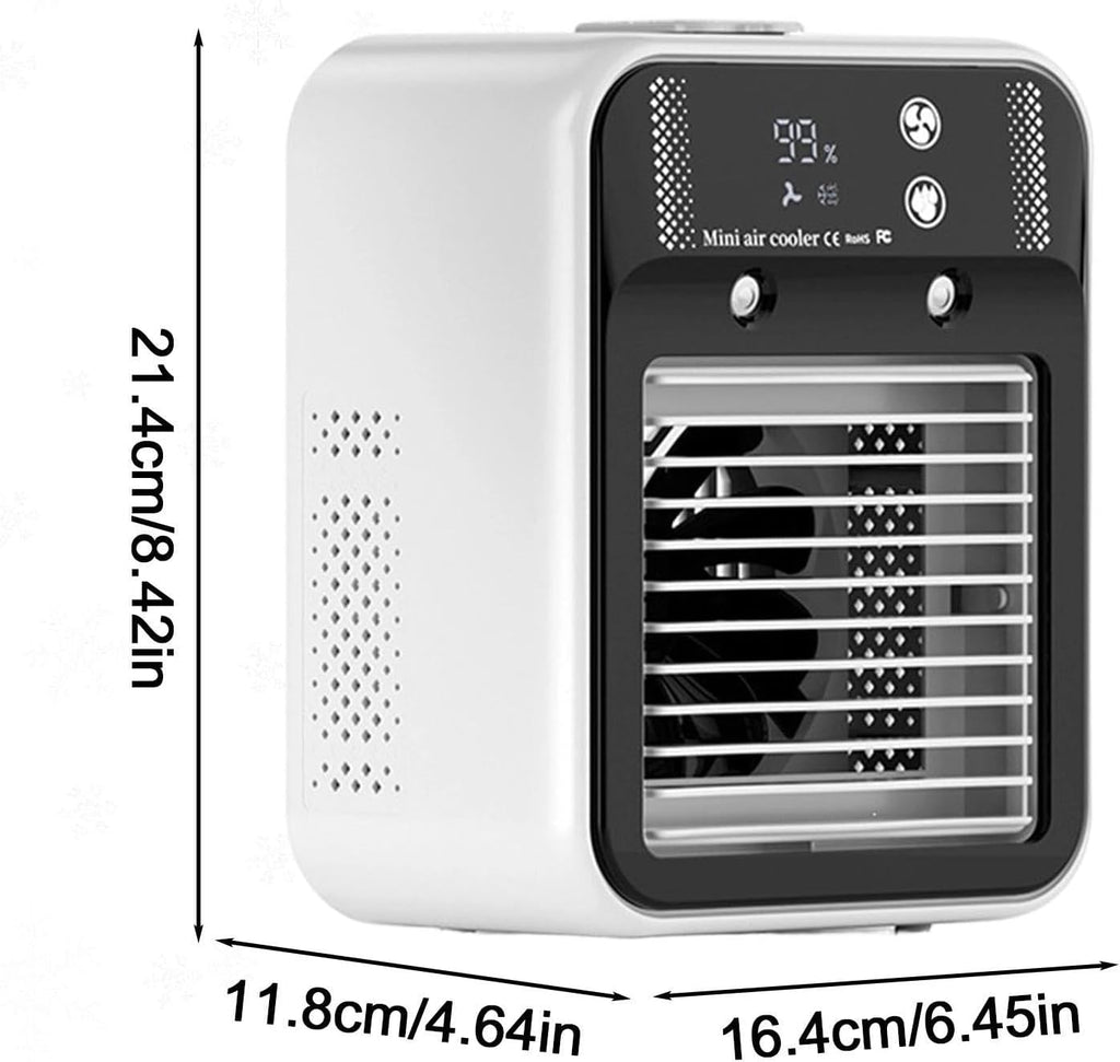  Climatiseur D'air Portable | Mini Rafraîchisseur Personnel 2 Vitesses,Réservoir D'eau 500 Ml Pour Maison Bureau Extérieur,Idéal