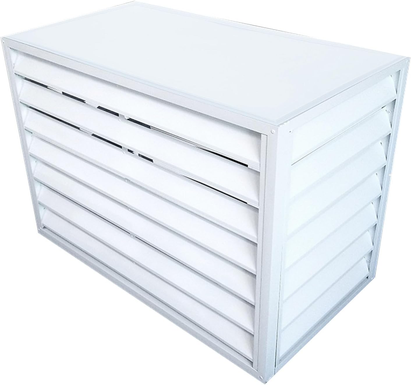 GENERIC Housse De Protection Antivol Pour Climatiseur D'extérieur En Aluminium Robuste - Réduction Du Bruit - Clôture Résistante Aux Intempéries Pour Unité De Climatisation Extérieure