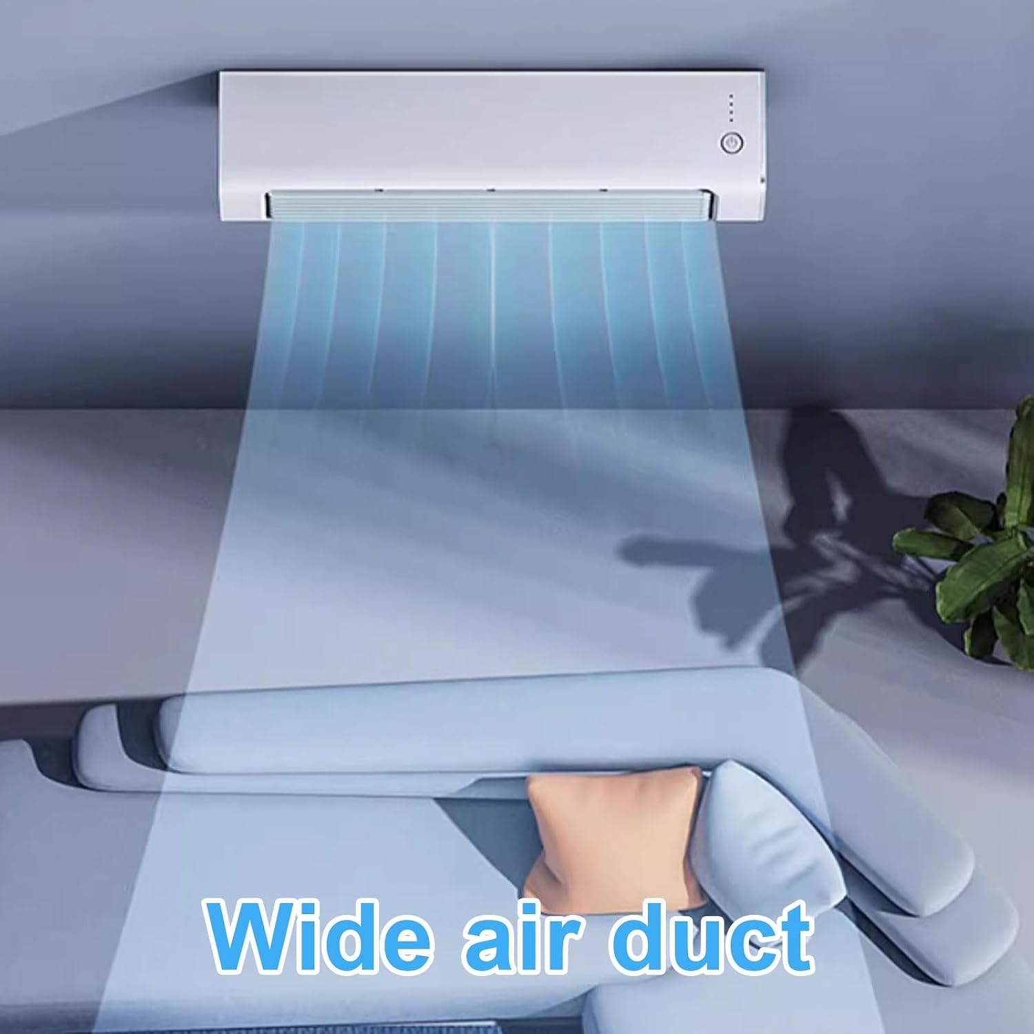 GENERIC Refroidisseur D'air Portable Sans Fenêtre, Ventilateur De Brume Sans Lame, Télécommande, 3 Vitesses, Climatisation Personnelle Silencieuse Pour Chambre à Coucher Bureau RV Tente, Blanc