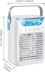  Ventilateur Rafraîchisseur D'Air Personnel | Ventilateur Portable Avec Réservoir D'Eau - Appareil Rafraîchissant D'Été Avec 2 Modes De Brumisation Pour Bureaux Chevet Dortoir Table Chambre Salle Patio