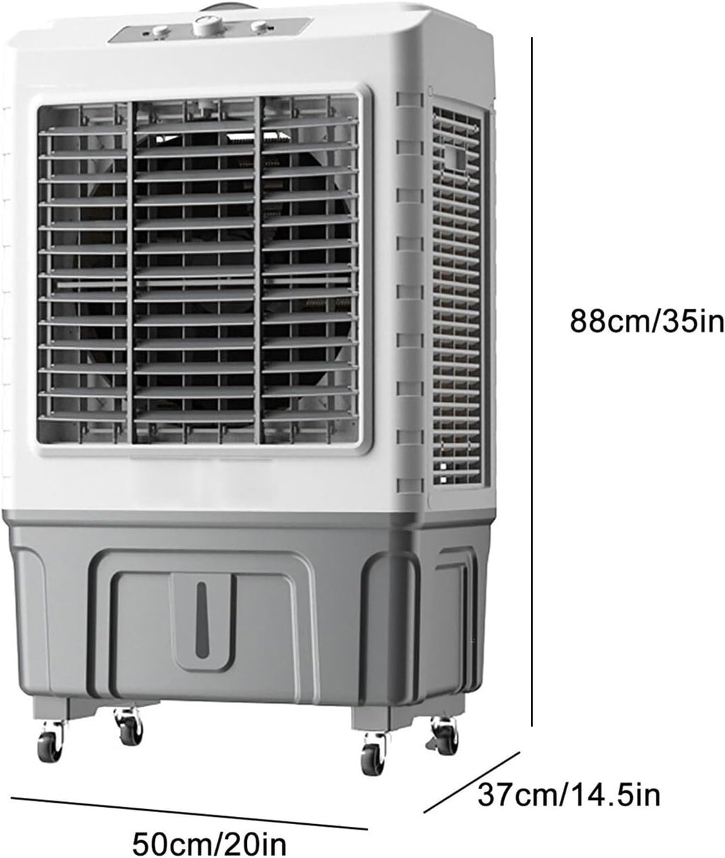 GENERIC Climatiseur Mobile Industriel, Purificateur D'air Par évaporation 50 L/55 L, Climatiseur Portable 3 En 1 Avec 4 Compartiments à Glace - Ventilateur Refroidisseur D'eau Po