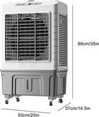 GENERIC Climatiseur Mobile Industriel, Purificateur D'air Par évaporation 50 L/55 L, Climatiseur Portable 3 En 1 Avec 4 Compartiments à Glace - Ventilateur Refroidisseur D'eau Po