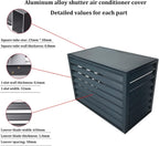 GENERIC Housse De Climatiseur Extérieur – Grilles De Protection Décoratives En Aluminium Pour Climatisation Et Pompes à Chaleur – Housse De Condensateur D'extérieur Résistante Aux Intempéries, Idéale Pour Une