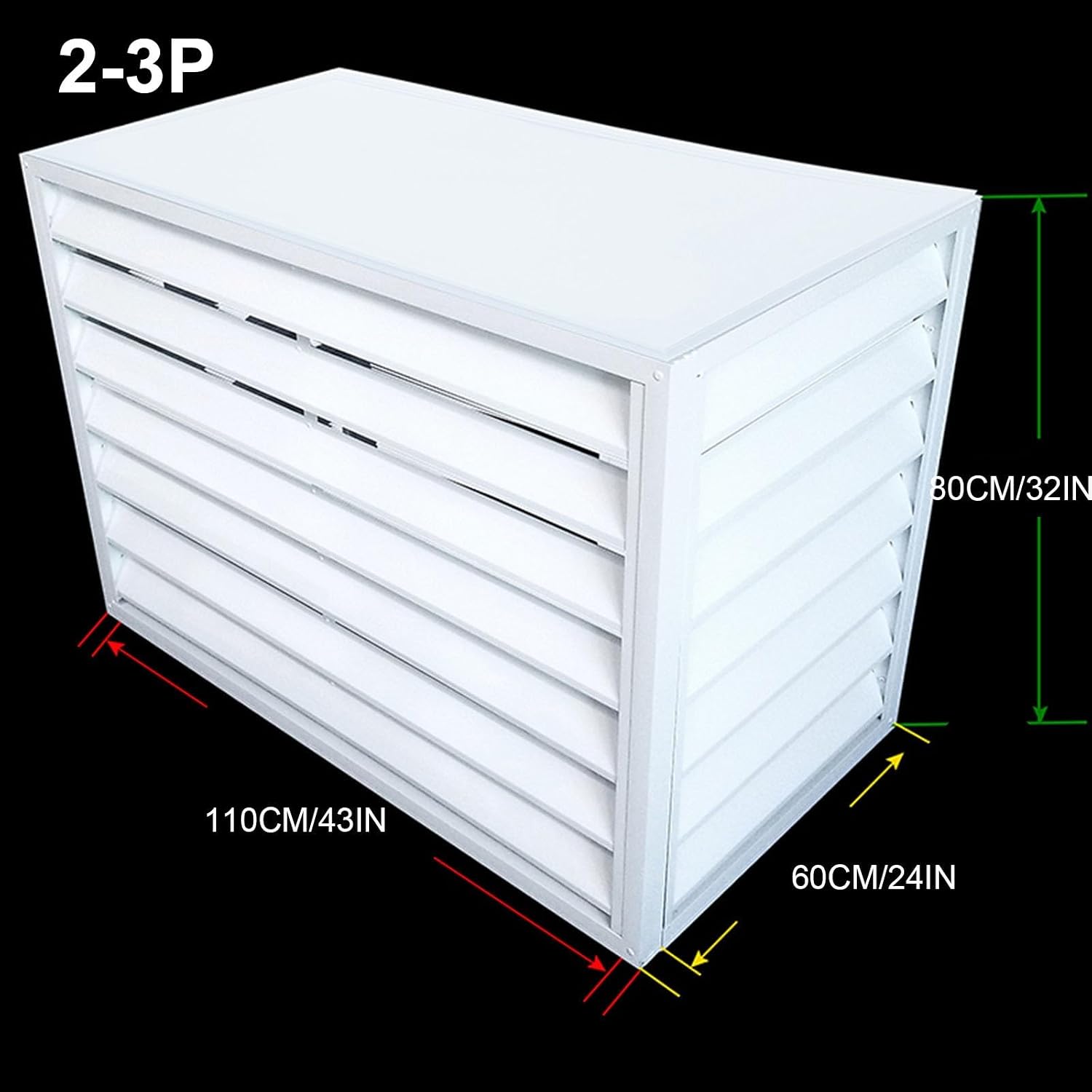 GENERIC Mini Housse De Climatisation D'extérieur – Protection En Aluminium Pour Climatiseur Et Pompe à Chaleur – Réduction Du Bruit, Résistante Aux Intempéries, Idéale Pour Les Unités Extérieures Et