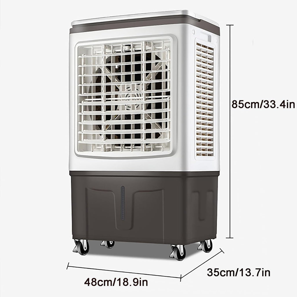 GENERIC Refroidisseur D'évaporation Commercial, Ventilateur De Marais à 3 Vitesses Avec 120 Oscillation, Grand Réservoir Et Roues Pour L'usine, Restaurant, Bureau.Refroidissement Efficace, Fonctionnement Calm