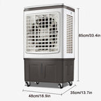 GENERIC Refroidisseur D'évaporation Commercial, Ventilateur De Marais à 3 Vitesses Avec 120 Oscillation, Grand Réservoir Et Roues Pour L'usine, Restaurant, Bureau.Refroidissement Efficace, Fonctionnement Calm