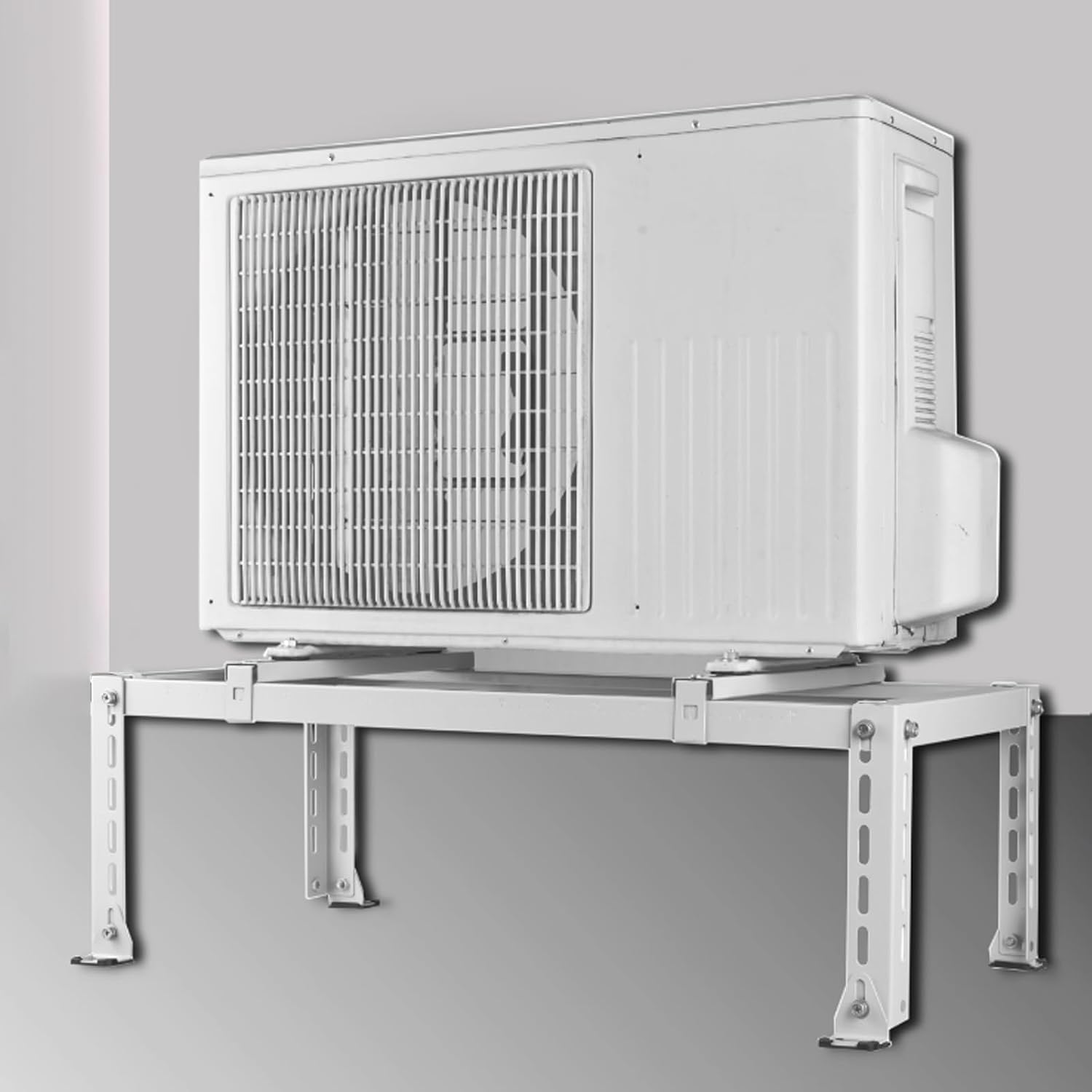  NALsa – Mini Support De Sol Robuste En Acier Galvanisé Pour Climatiseurs Sans Conduit Et CVC, Base Universelle De Pompe à Chaleur Résistante à La Rouille, Absorption Des Chocs.