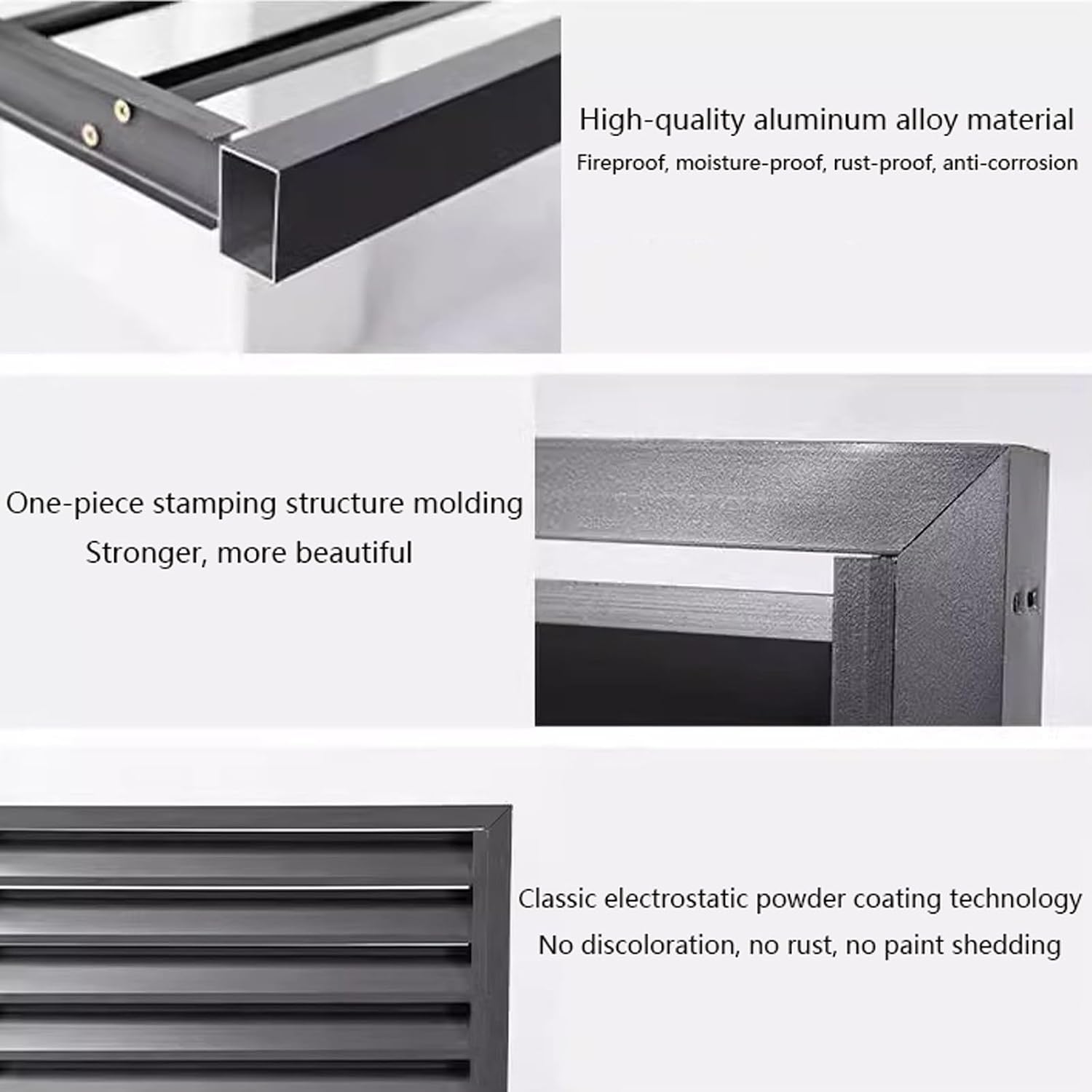 GENERIC Housse De Climatiseur D'extérieur Résistante Aux Intempéries – Barrière Décorative En Aluminium Pour La Protection De La Maison Des Unités De Climatisation – Bouclier Résistant Aux Intempéries